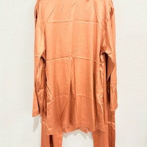 La Perla Satin Kimono in Warm Orange